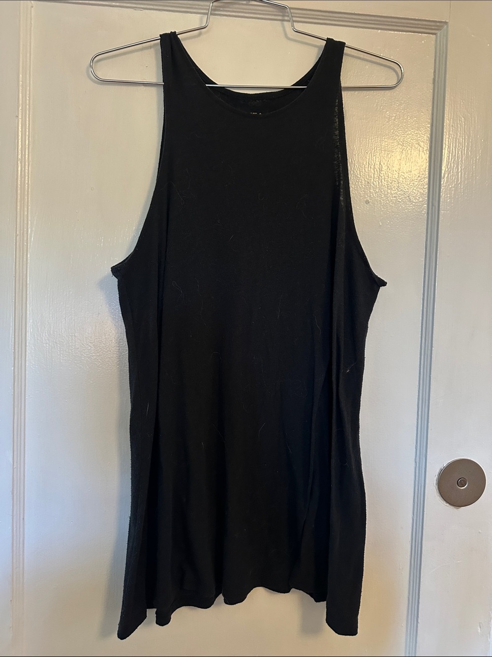 RVCA Black Tank with Gold Logo Print
